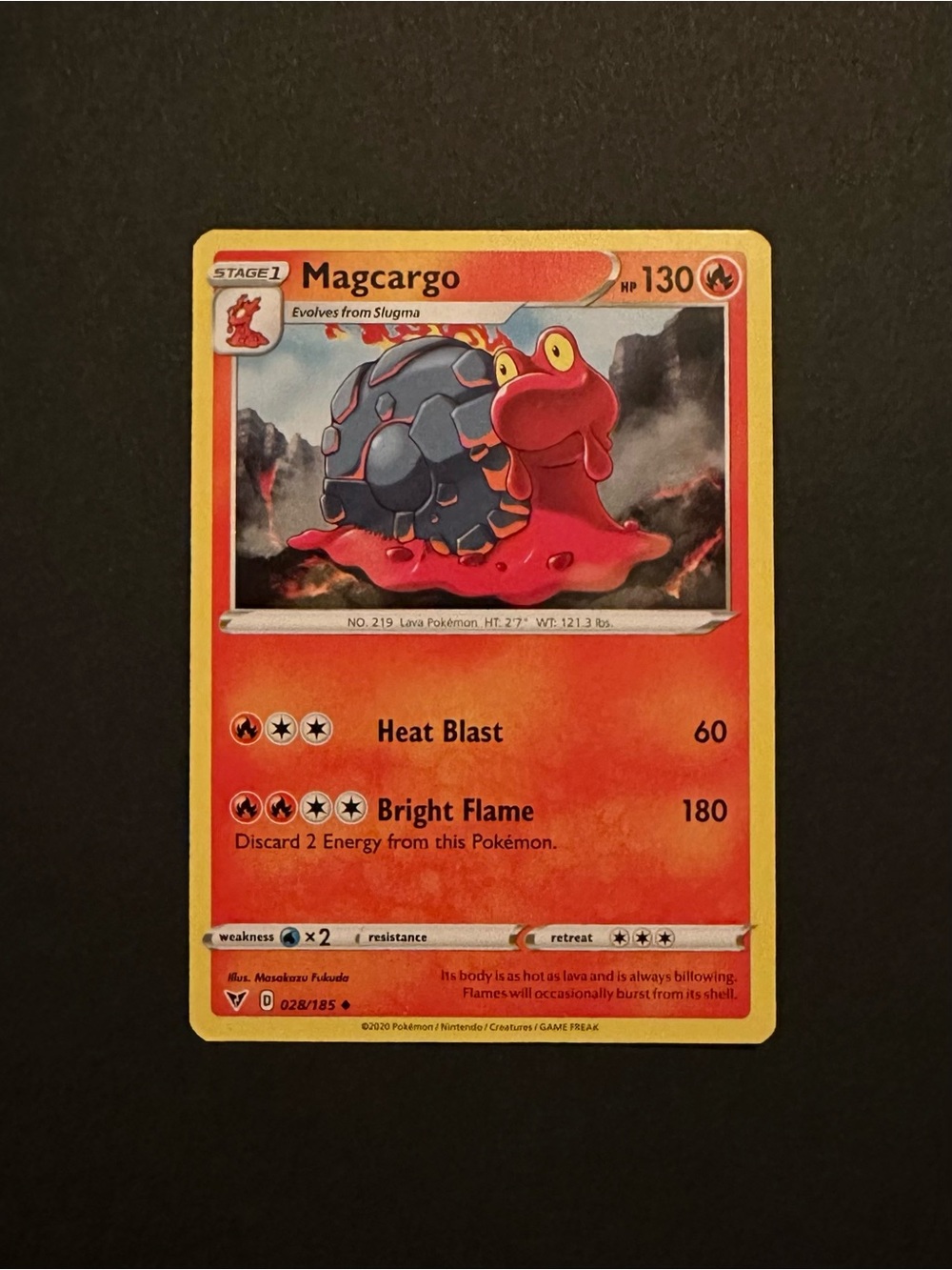 Magcargo Pokémon Card - 028/185 Vivid Voltage